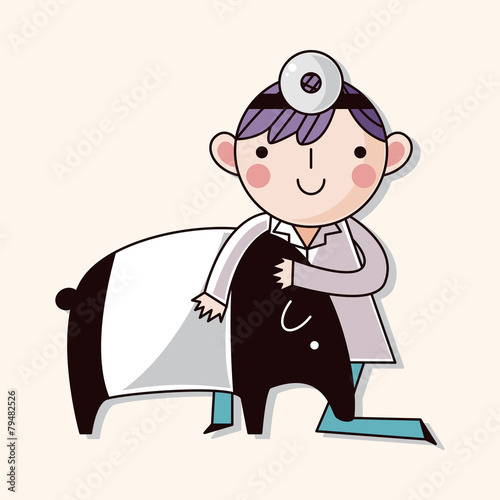 Veterinarian theme elements vector,eps