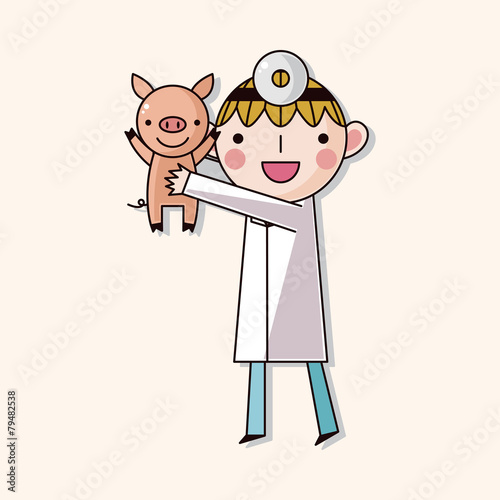 Veterinarian theme elements vector,eps