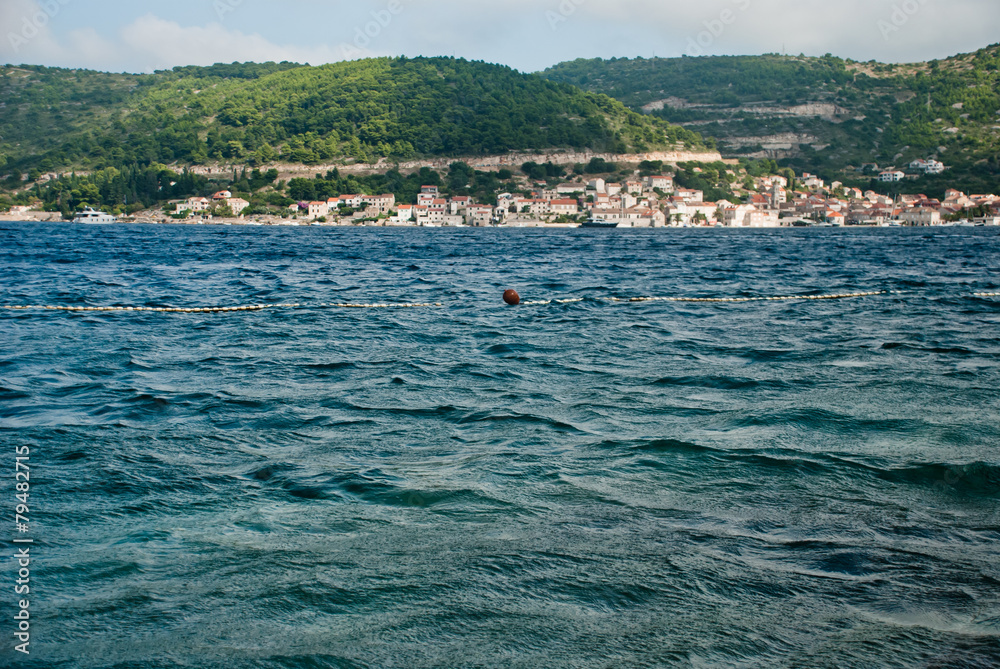 Naklejka premium Beautiful bay on Vis Island, Croatia