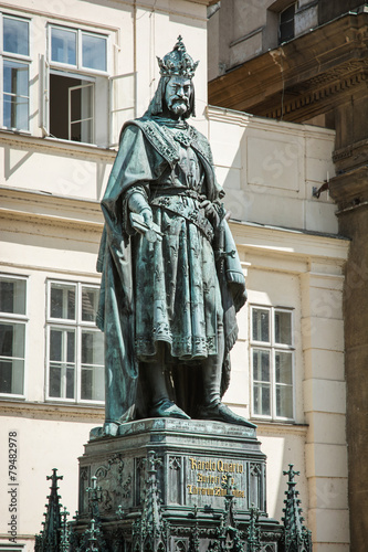 Photography Charles IV statue in Prague