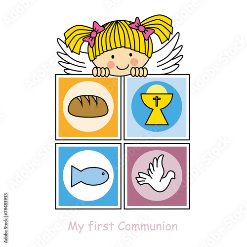 Girl First Communion card