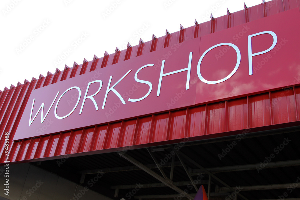 Picture of rooftop Workshop Text Sign Picture of rooftop Workshop Text Sign