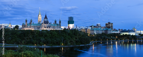 Peace Tower and Parliament Building in Ottawa