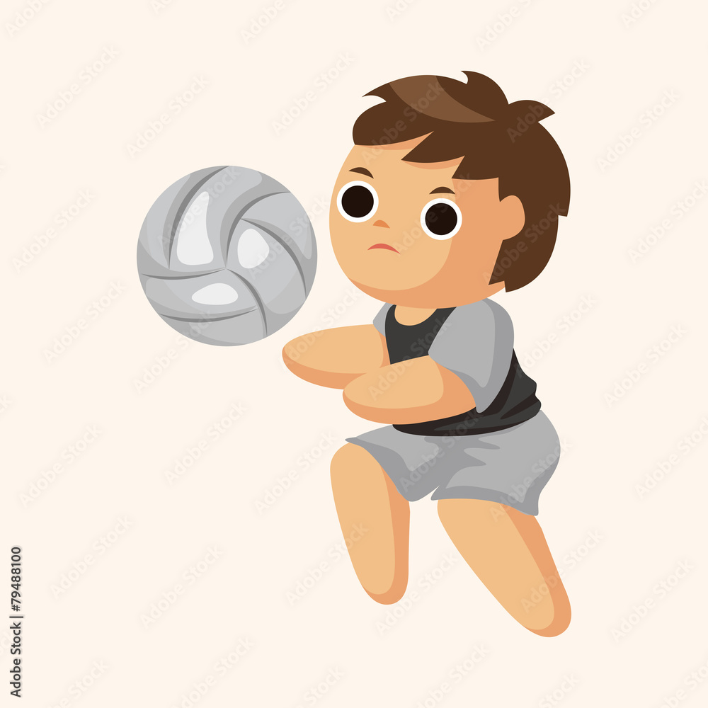 volleyball player theme elements volleyball player theme elements