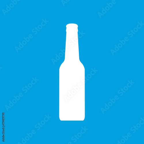 Bottle white icon