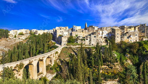 Gravina in Puglia,view with antique bridge, Italy photo