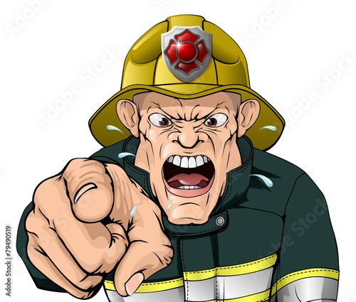 Angry firefighter