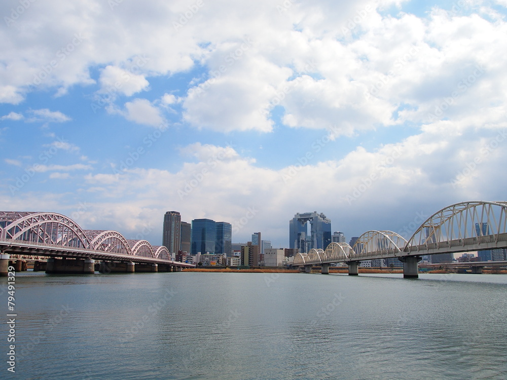 Naklejka premium 大阪の景色