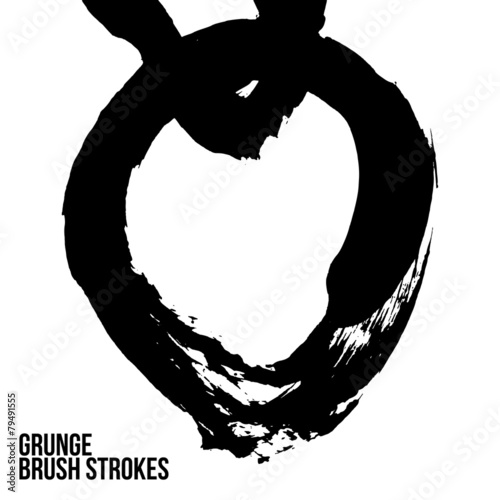 Brush stroke and texture. Vector design.