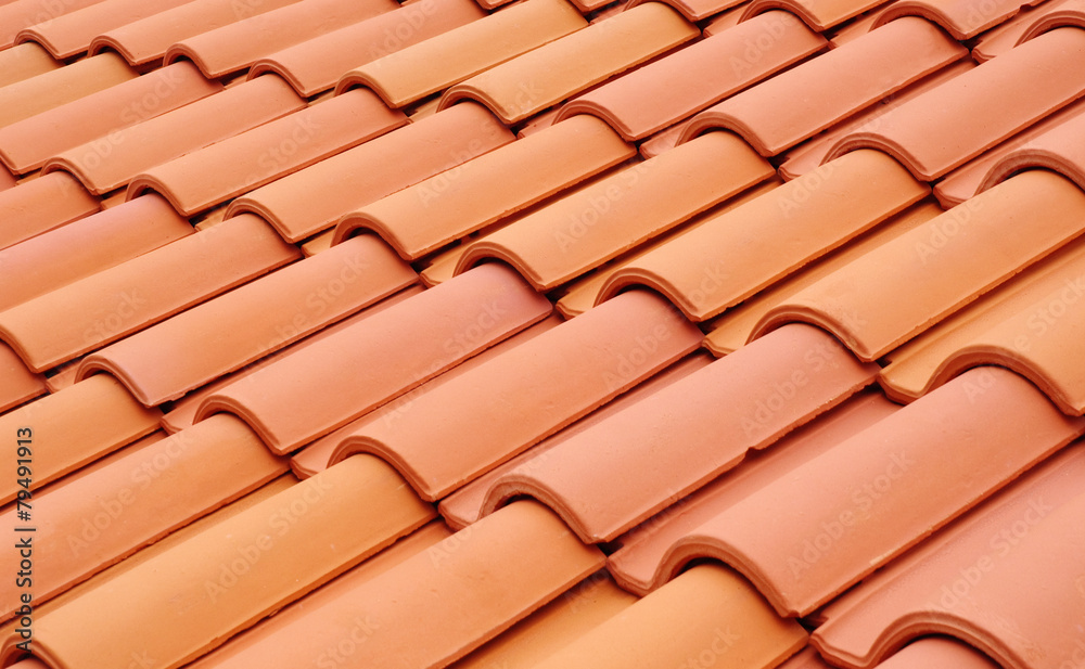 New roof with ceramic tiles New roof with ceramic tiles