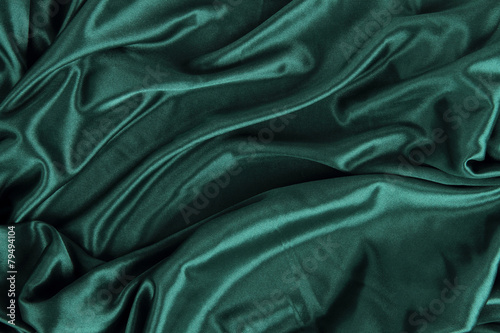 Dark Green Satin Silk Velvet Cloth Fabric Background