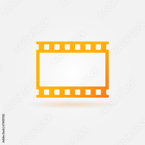 Gold vector film strip logo