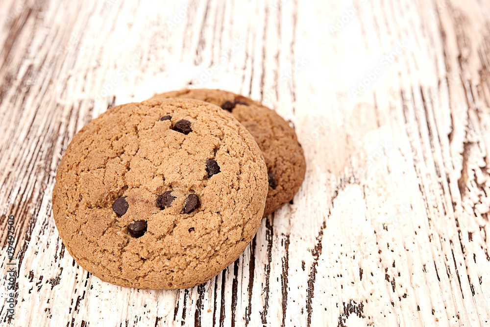 oat cookies on wooden table