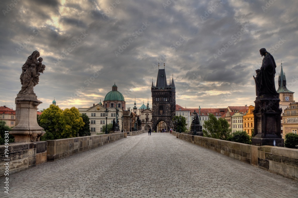 Obraz premium Historic Charles Bridge in Prague, Czech Republic