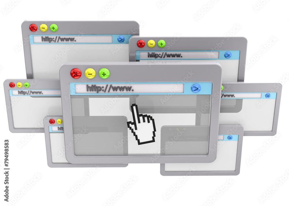 Fototapeta premium Browser Concept - 3D