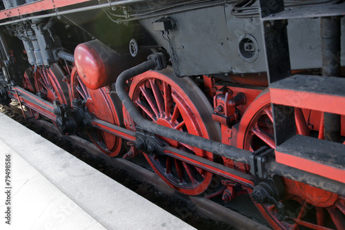 Detail einer Dampflokomotive photo