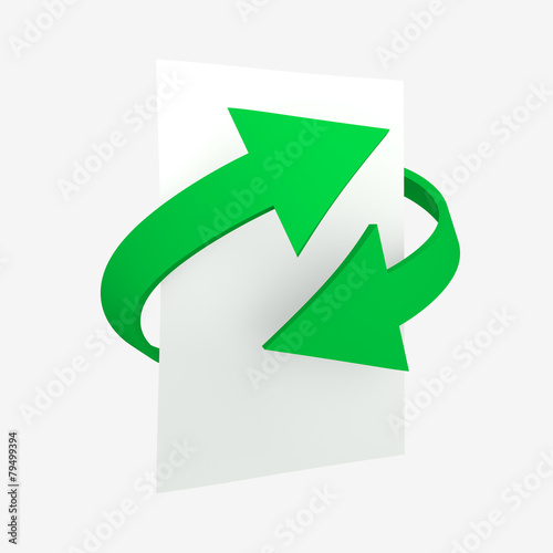 Free Download Paper recycling with sheet and arrows - GFXLoad