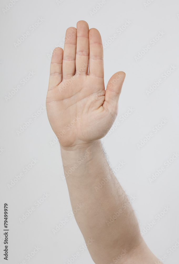 Hand zeigt Halt Hand zeigt Halt