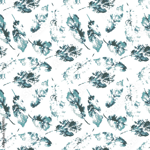 fingerprint pattern from the of leaves painted in watercolor