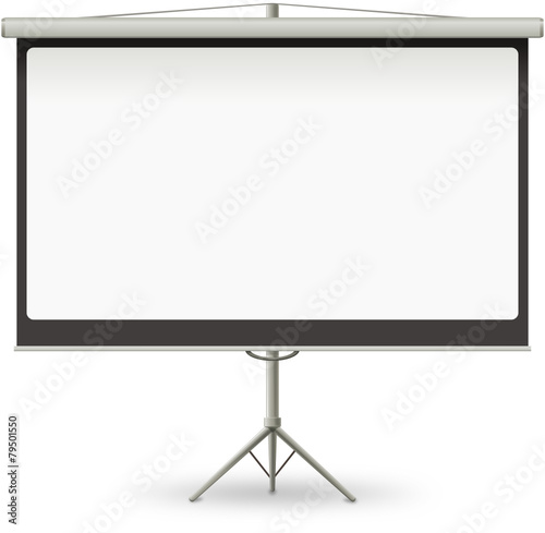 Projection screen with stand
