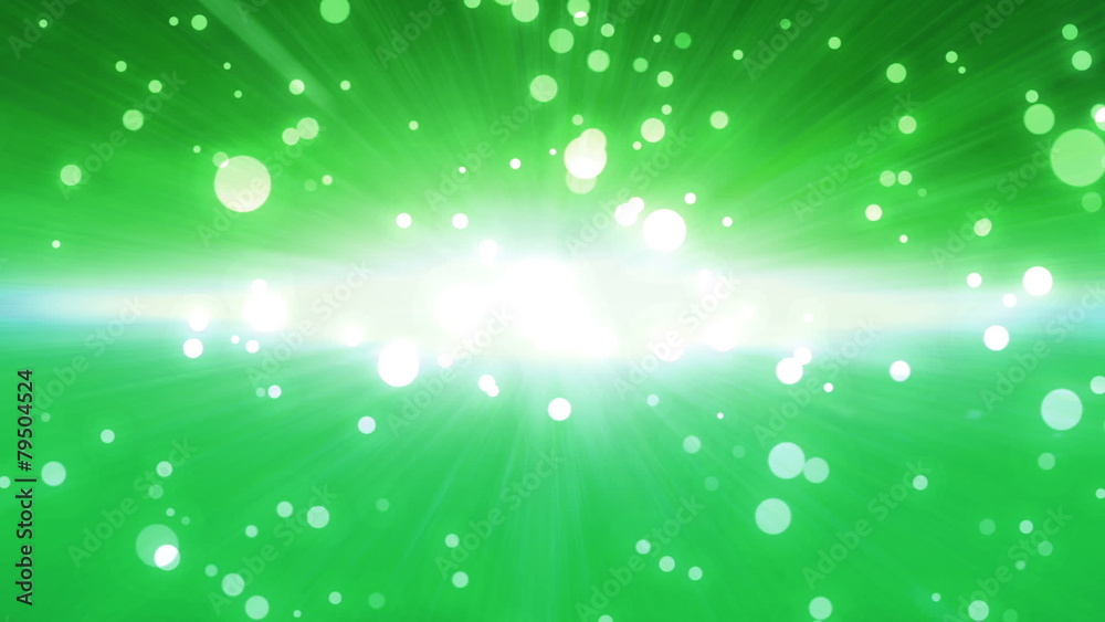 bokeh glow background forward green