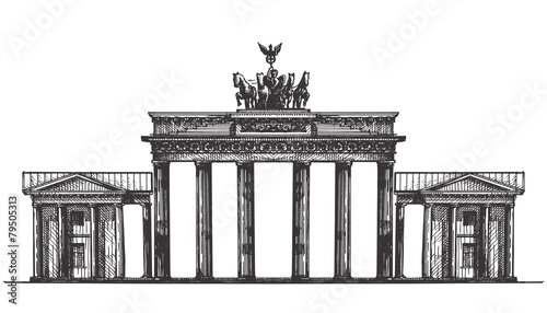 Germany vector logo design template. monument or architecture