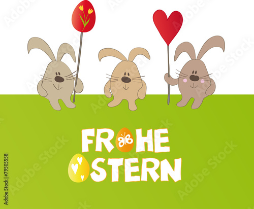 Frohe Ostern Osterhasen, Vektor