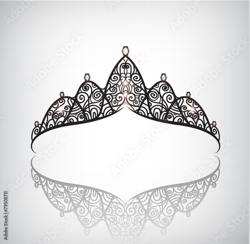 vector vintage elegant decorated with star crown icon