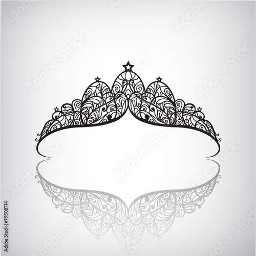 vector vintage elegant decorated with star crown icon