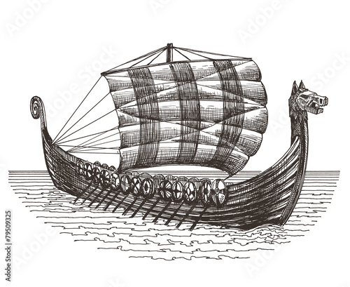 retro ship vector logo design template. boat or drakary icon.