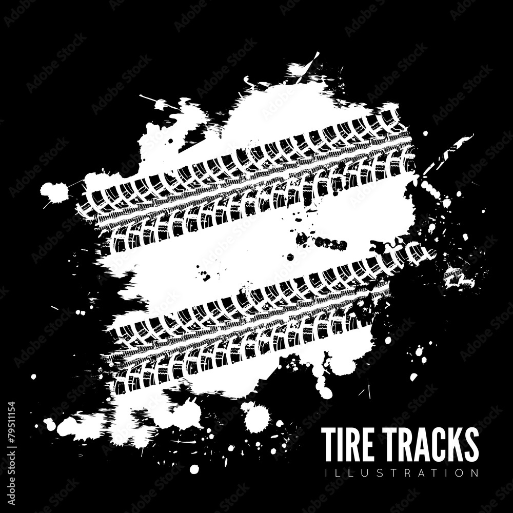 Obraz premium Tire track background