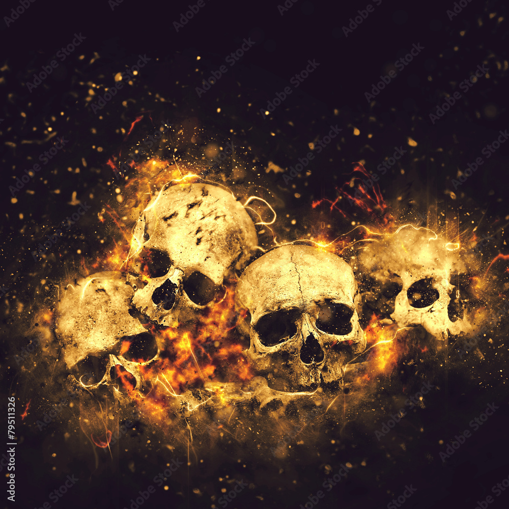 Naklejka premium Skulls and Bones