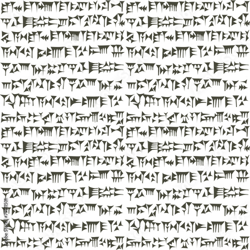 Ancient cuneiform assyrian or sumerian inscripton background photo