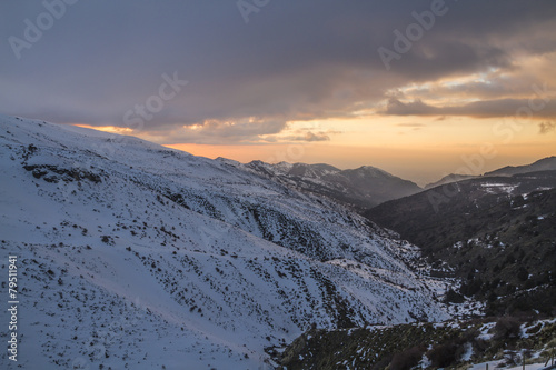 Sunset in Sierra Nevada, Granada, Spain