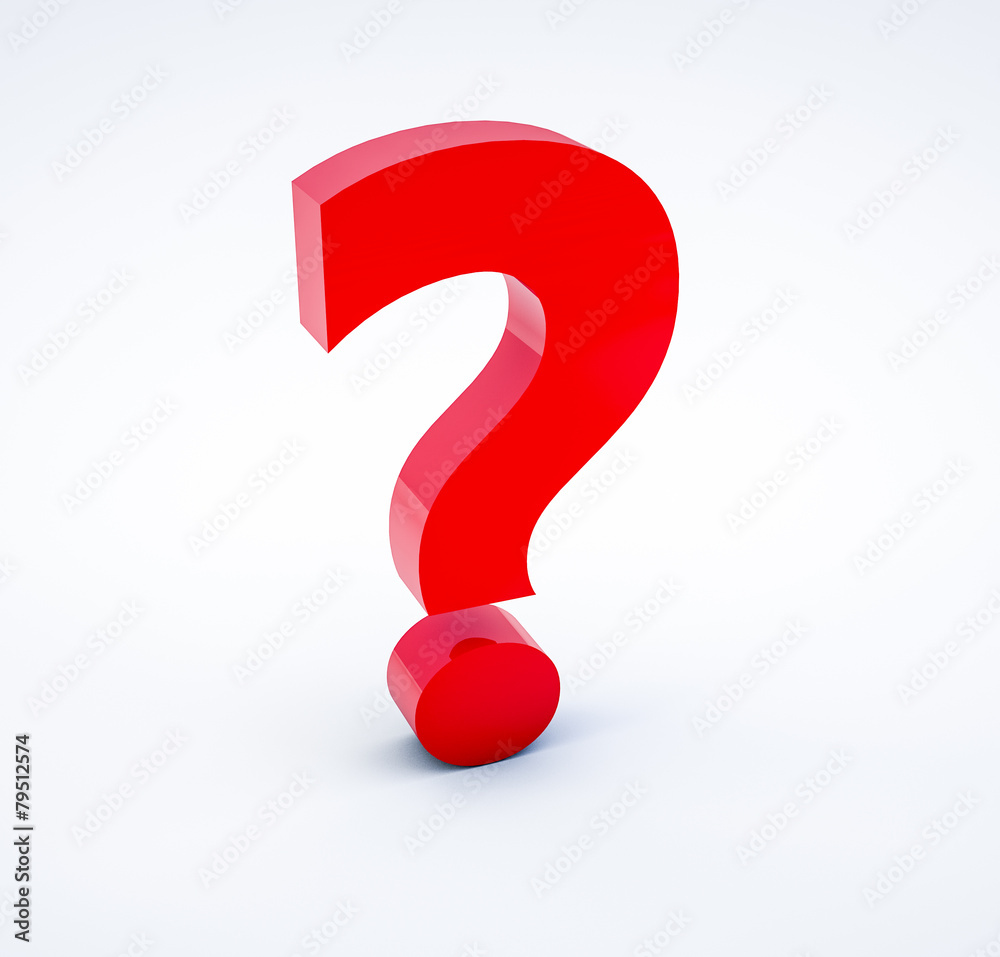 Question mark on white Question mark on white