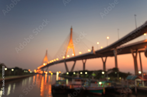 Blurred and Bokeh Tower Bridge, Thailand © narathip12