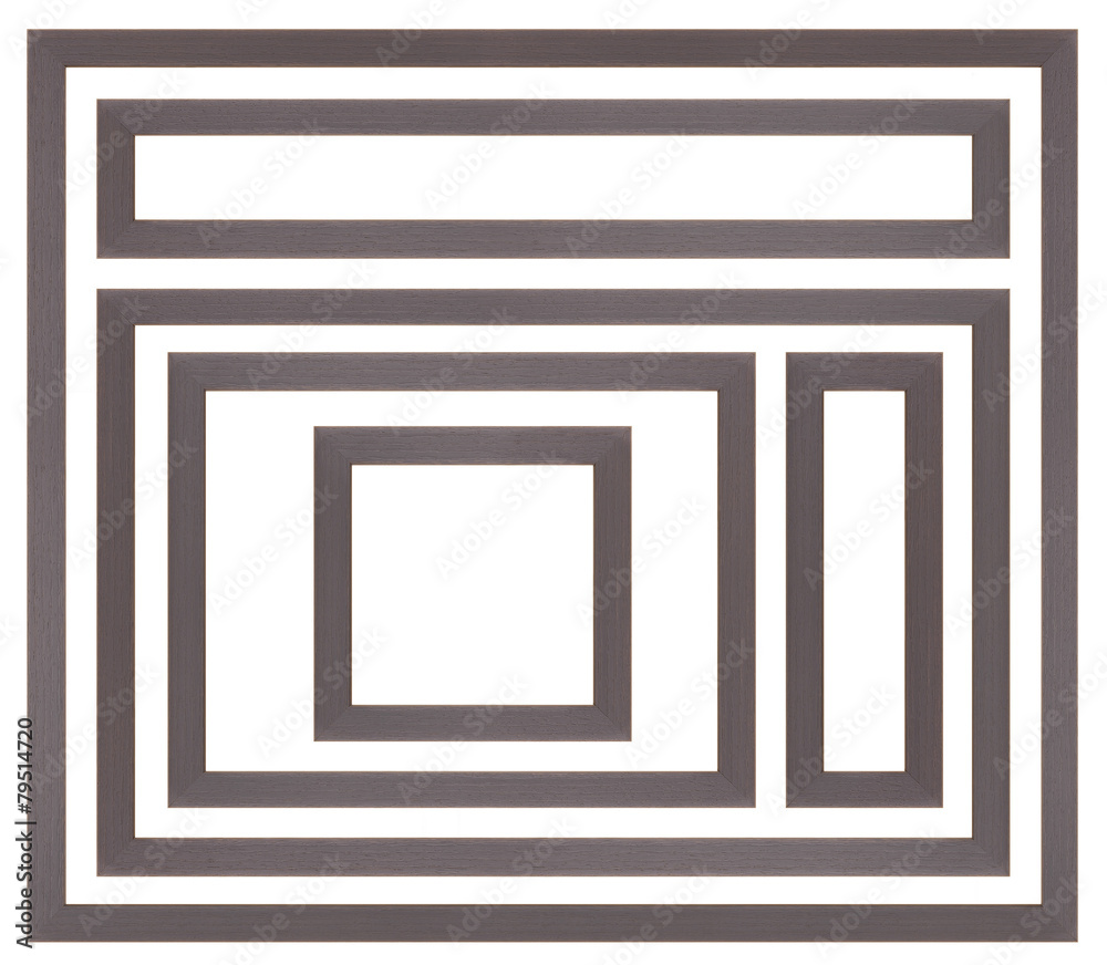 Wood Picture Frame - Stock image