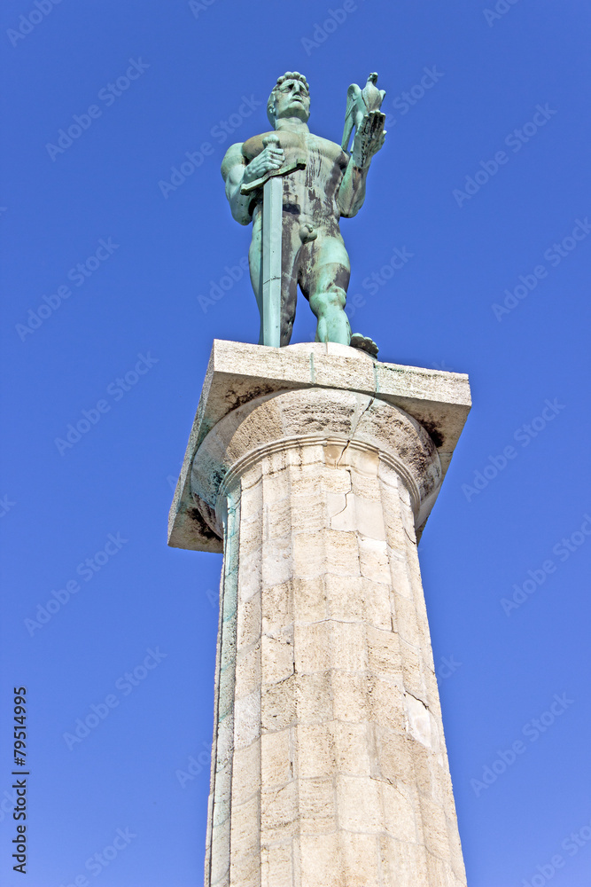 Statue of the Victor or Statue of Victory symbol of Belgrade - S