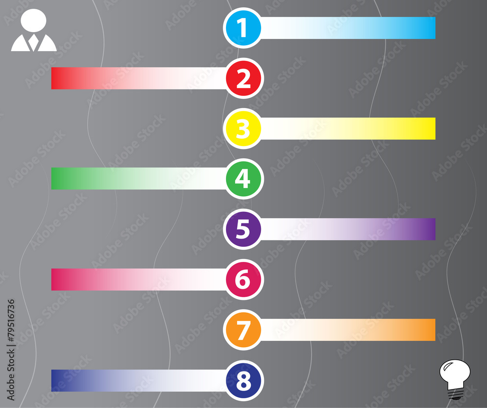 Infographics color labels with business icons Infographics color labels with business icons