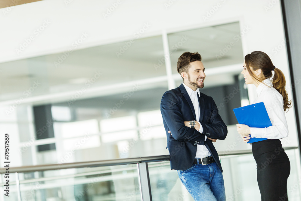 Young couple in the office