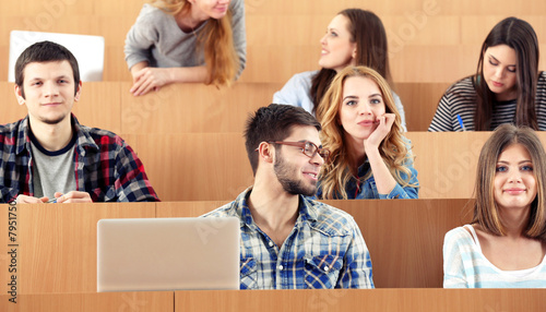 Group of students sitting i...