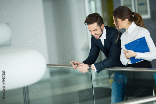 Young couple in the office