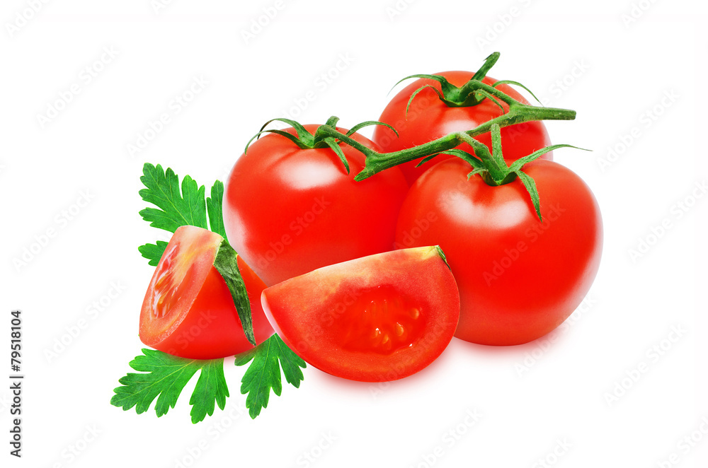 Fresh red tomatoes on isolated white backround Fresh red tomatoes on isolated white backround