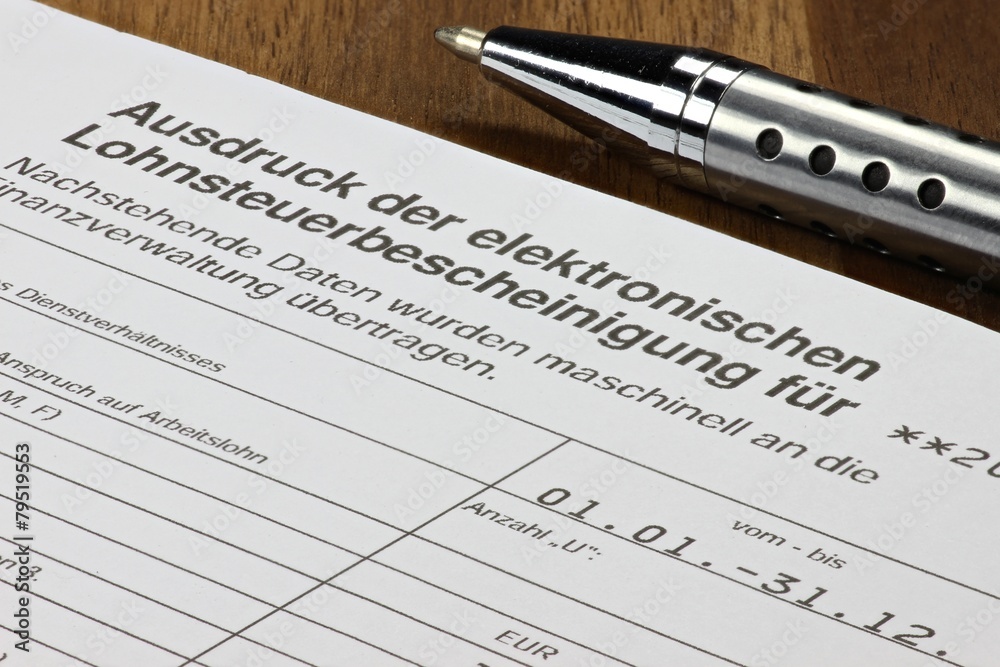 Ausdruck der elektronischen Lohnsteuerbescheinigung Ausdruck der elektronischen Lohnsteuerbescheinigung