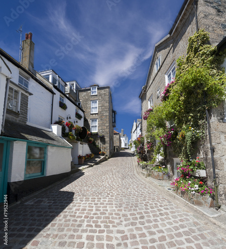 A Typical Cornish Street in St Ives photo