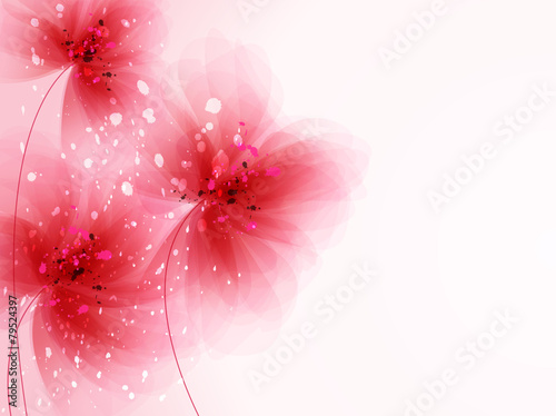Fototapeta Naklejka Na Ścianę i Meble -  vector background with flowers