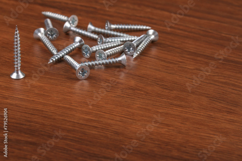фотографія The Grey Screw on the wood