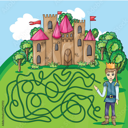 Maze game - hehp princ find the way to his castle