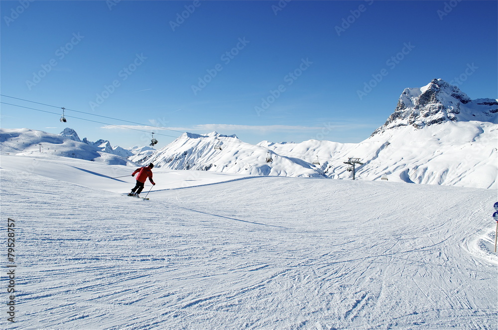Skiabfahrt Warth-Schröcken im Tirol