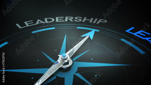 Compass pointing to leadership